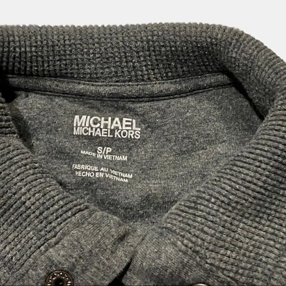 Michael Kors Charcoal Gray Longsleeve Thermal Henley